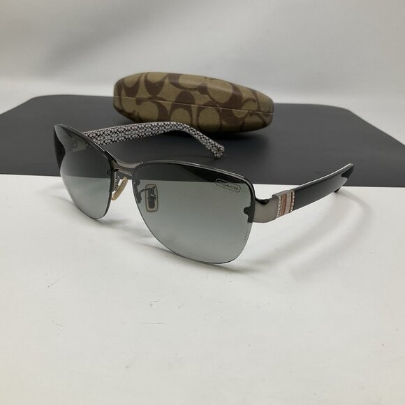 Coach HC7013B Hayley Women’s Designer Sunglasses Dark Silver w/ Case main image 14
